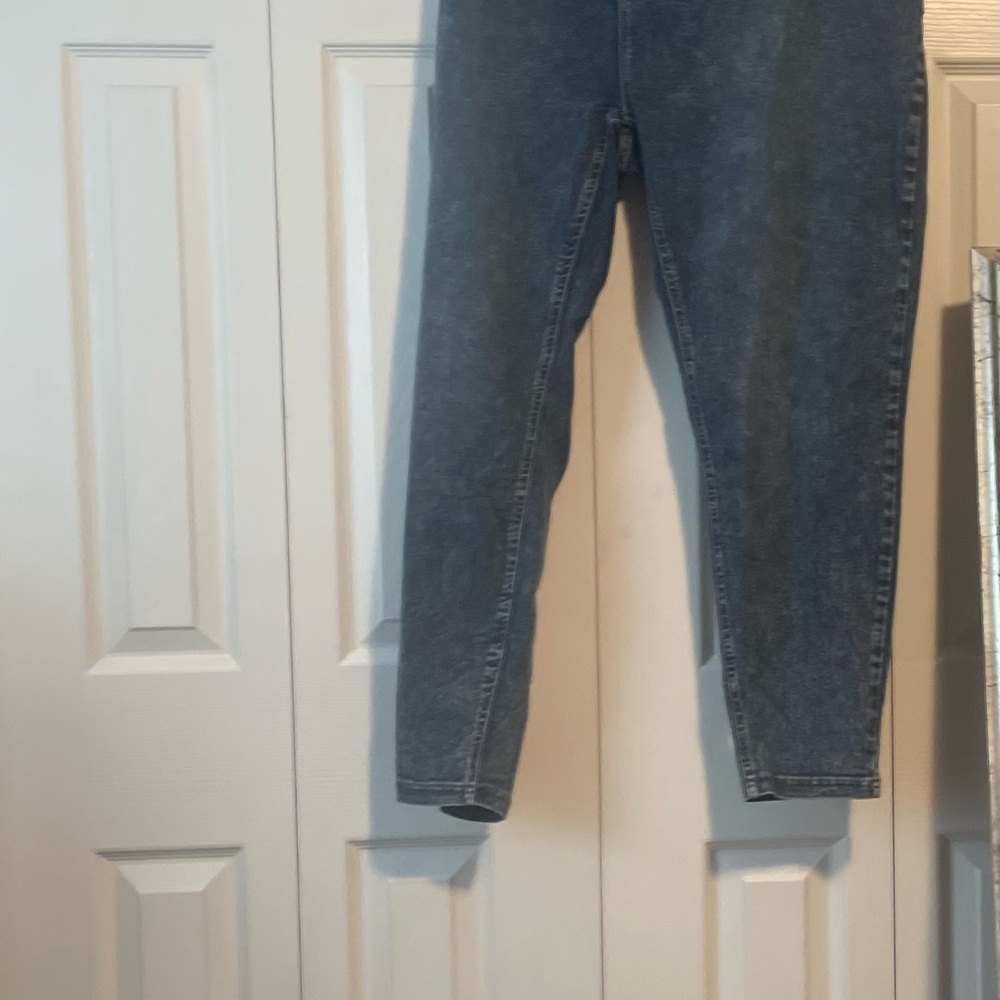 Terra & Sky Women's Ankle Jeans - Dark Blue and Light Blue
